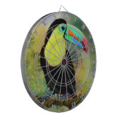 Exotic Tropical Toco Toucan Bird - Malerei Mignon Dartscheibe (Vorderseite Links)