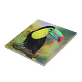 Exotic Tropical Toco Toucan Bird - Malerei Mignon Fliese (Seite)
