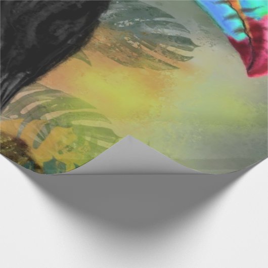 Exotic Tropical Toco Toucan Bird - Malerei Mignon Geschenkpapier (Ecke)