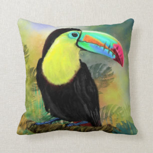 Exotic Tropical Toco Toucan Bird - Malerei Mignon Kissen