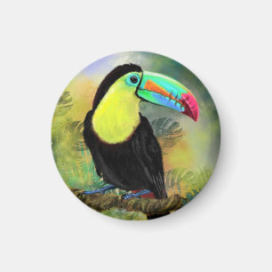 Exotic Tropical Toco Toucan Bird - Malerei Mignon Magnet
