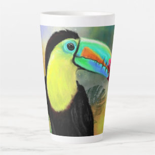 Exotic Tropical Toco Toucan Bird - Malerei Mignon Milchtasse