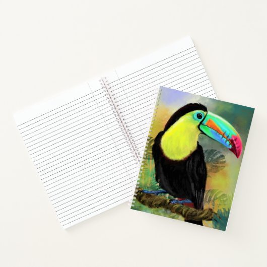 Exotic Tropical Toco Toucan Bird - Malerei Mignon Notizblock (Innenseite)