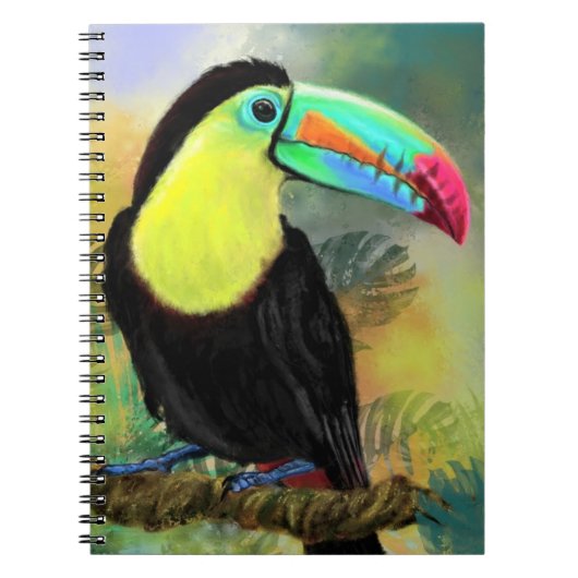 Exotic Tropical Toco Toucan Bird - Malerei Mignon Notizblock (Vorderseite)