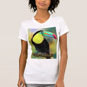 Exotic Tropical Toco Toucan Bird - Malerei Mignon T-Shirt