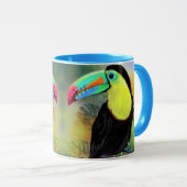 Exotic Tropical Toco Toucan Bird - Malerei Mignon Tasse (VorderseiteRechts)