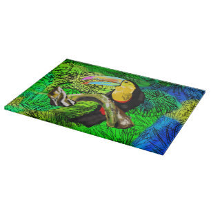 Exotic Tropical Toco Toucan Bird - Malerei Schneidebrett