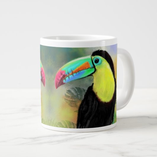 Exotic Tropical Toco Toucan Bird Tasse (Vorderseite Rechts)