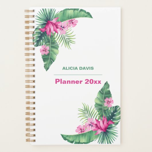 Exotic Tropical Undated | Dein Name Planer (Vorderseite)