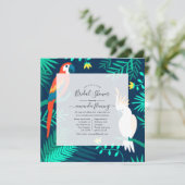 Exotic Tropical Virtual Duwer Einladung (Stehend Vorderseite)