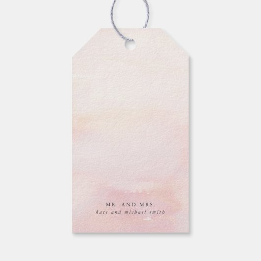 Exotic Tropics Floral Pampas Grass Wedding Gift Ta Geschenkanhänger (Rückseite)