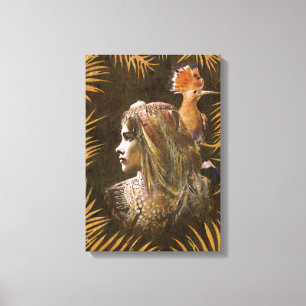 Exotic Vintag Girl Portrait Leinwand