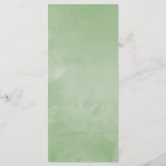 Exotic Watercolor Frangipani Wedding Menu Menükarte (Rückseite)