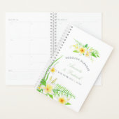 Exotic Watercolor Frangipani Wedding Planner Planer (Anzeige)