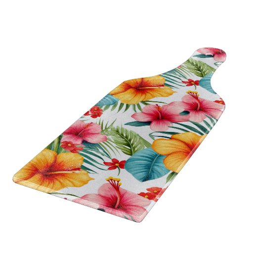 Exotic Watercolor Hawaiian Schneidebrett (Ecke)