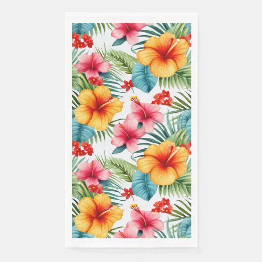 Exotic Watercolor Hawaiian Serviette (Vorderseite)