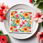 Exotic Watercolor Hawaiian Serviette