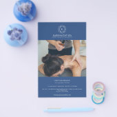 Exotic Wellness-Center Deep Cyan Ocean Blue Wellne Flyer (Einzeln)