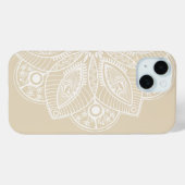 Exotic White Mandala auf Beige Hintergrund Case-Mate iPhone Hülle (Rückseite (Horizontal))