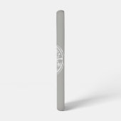 Exotic White Mandala auf grauem Hintergrund Samsung Galaxy Hülle (Linke Seite)