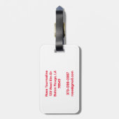 Exotic White Strawberry Niedlich Chic CUSTOM Gepäckanhänger (Rückseite vertikal)