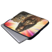 Exotic Woman in Brown Leather Bikini on a  Laptopschutzhülle (Vorne Knopf)