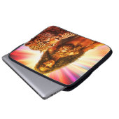 Exotic Woman in Brown Leather Bikini on a  Laptopschutzhülle (Vorne Knopf)