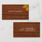 Exotic Wood Business Card mit Herbstleaf 2 Visitenkarte (Vorne/Hinten)