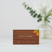 Exotic Wood Business Card mit Herbstleaf 2 Visitenkarte (Stehend Vorderseite)