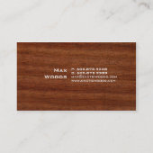 Exotic Wood Business Card mit Herbstleaf 2 Visitenkarte (Rückseite)