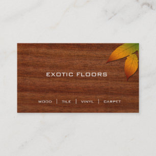Exotic Wood Business Card mit Herbstleaf 2 Visitenkarte