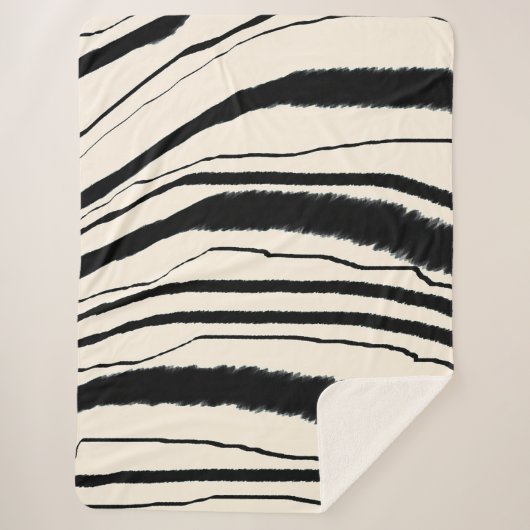 EXOTIC ZEBRA DRUCKEN SHERPADECKE (Vorderseite)