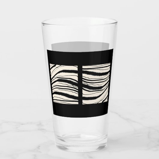 EXOTIC ZEBRA STRIPE Beer Glas (Rückseite)