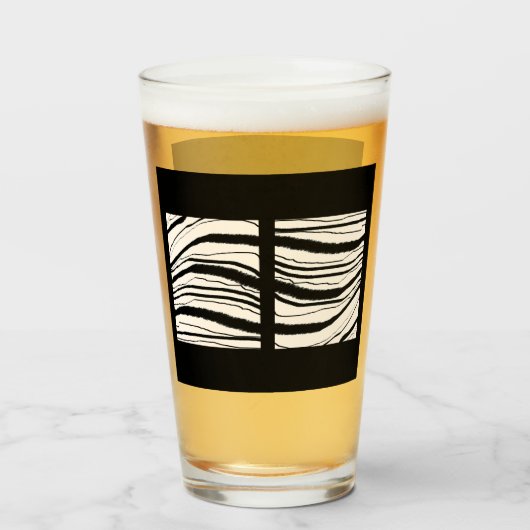 EXOTIC ZEBRA STRIPE Beer Glas (Vorne (Gefüllt))