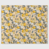 Exotik, Sommer, Obst, Zitrone, Cocktail-Muster Geschenkpapier (Flach)