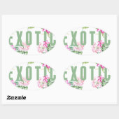 exotisch ovaler aufkleber (Blatt)