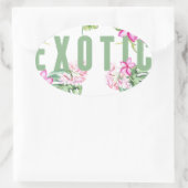 exotisch ovaler aufkleber (Tasche)