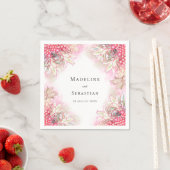 Exotisch rosa Ananas Blush Wedding Serviette (Beispiel)