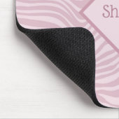 Exotisch rosa Zebrastreifen - Personalisiert Mousepad (Ecke)