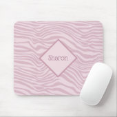 Exotisch rosa Zebrastreifen - Personalisiert Mousepad (Mit Mouse)