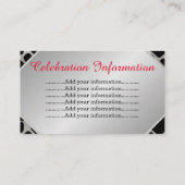 Exotische 25. Silberhochzeit Begleitkarte (Rückseite)