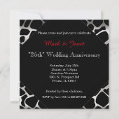 Exotische 25. Silberhochzeit Einladung (Rückseite)