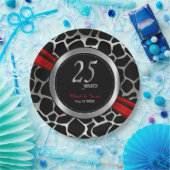 Exotische 25. Silberhochzeit Pappteller (Party)