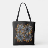 Exotische abstrakte Blumen Tasche (Rückseite)