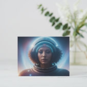 Exotische Alien Frau Postkarte (Stehend Vorderseite)