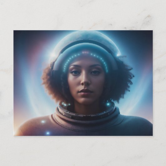 Exotische Alien Frau Postkarte (Vorderseite)