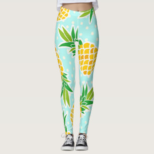 Exotische Ananas: Blaues Punkte-Spaß. Leggings
