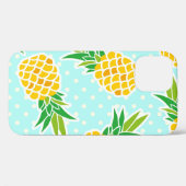Exotische Ananas: Blue Polka-Dot Fun. Case-Mate iPhone Hülle (Rückseite (Horizontal))