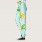 Exotische Ananas: Blue Polka-Dot Fun. Leggings (Links)