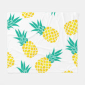 Exotische Ananas: Gelbe Freude. Fleecedecke (Vorderseite (Horizontal))